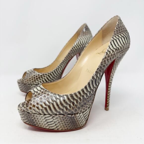 Christian Louboutin Peep Toe Platform Heels  EU 36.5 - Picture 1 of 11